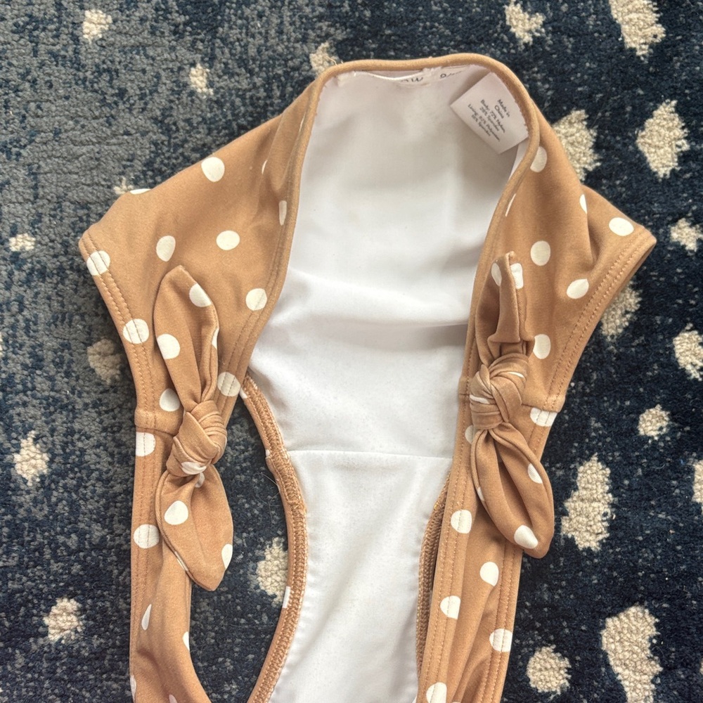 Minnow - brown and cream Polka Dot Bikini Set - Picture 4 of 5